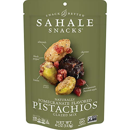 Sahale Snacks Pomegranate Flavored Pistachios Glazed Mix 4 Ounces Pack of 6