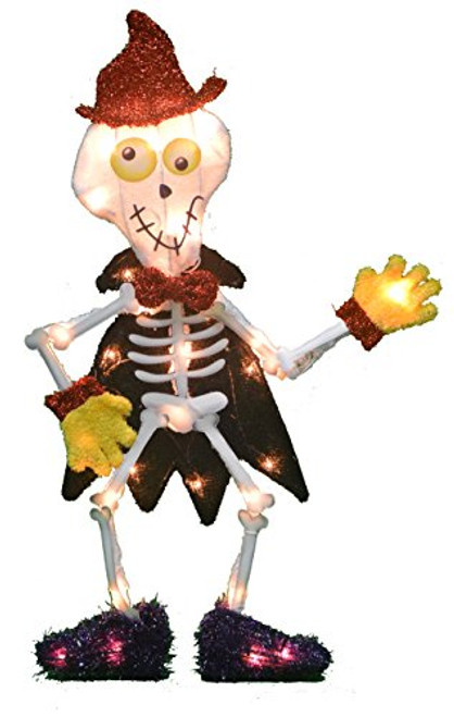 ProductWorks 24-Inch Pre-Lit 2D Victoria Hutto Skeleton Yard Decoration, 35 Lights ProductWorks 24-Inch Pre-Lit 2D Victoria Hutto Skeleton Yard Decoration, 35 Lights