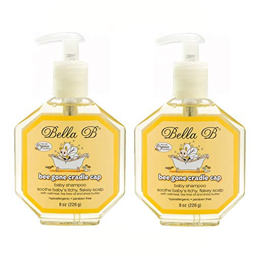 Bella B Bee Gone Cradle Cap Baby Shampoo 2Pack Treatment for Cradle Cap and Dry Scalp