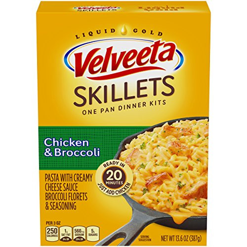 Velveeta Cheesy Skillets Chicken  Broccoli Meal Kits 136 oz Boxes Pack of 6