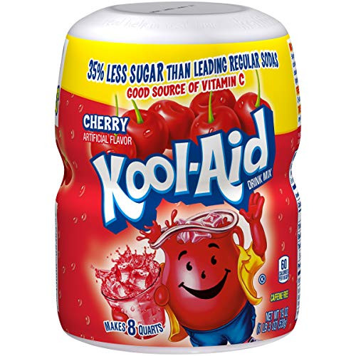 KoolAid Cherry Flavored Powdered Drink Mix 19 oz Canisters Pack of 12