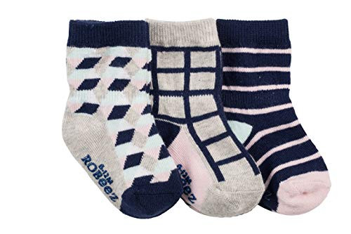 Robeez Baby Girls 3Pack Socks modern Mila pinknavy 06 Months