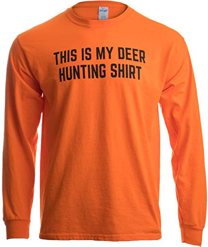 This is My Deer Hunting Shirt  Funny Hunter Blaze Orange Safety Clothes TShirtAdultXL