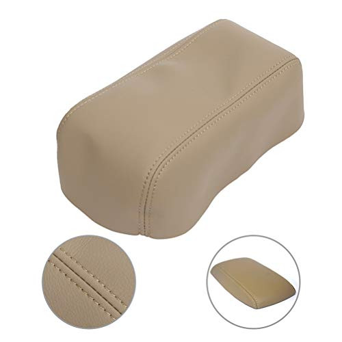 OCPTY Armrest Center Console Lid Skin Cover Leather for 2014 2015 2016 2017 2018 2019 CorollaBeige