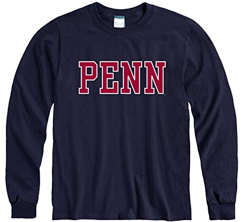 Ivysport University of Pennsylvania Quakers Long Sleeve TShirt Classic Navy Large