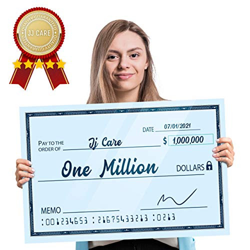 Upgraded Dry Erase 16 x 24 Oversize Giant Check  Large Fake Checks  Big Blank Presentation Check  Reusable Giant Checks for Charity Donation Lottery Raffle Novelty Fundraiser Pack of 1