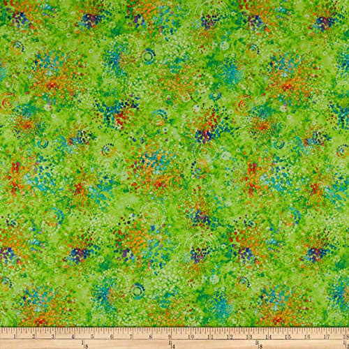 Fabric  Fabric QT s Evolution Radiance Splatter Lime Fabric by the Yard