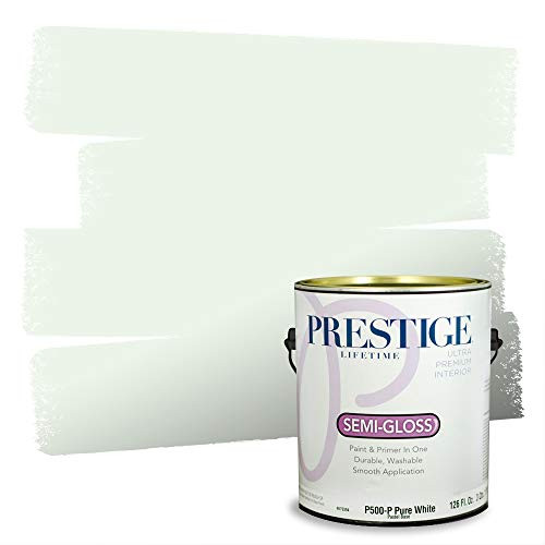 Prestige Interior Paint and Primer In One Barrister White SemiGloss 1Gallon