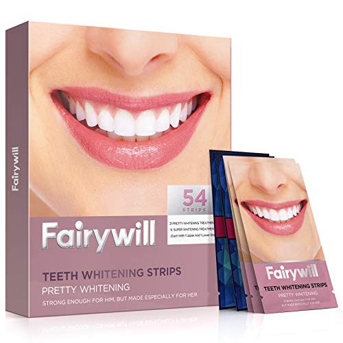 Fairywill Teeth Whitening Strips 54 Pcs Advanced Dental Formula Enamel Safe for Sensitive Teeth Include Professional White Strips and 1 Hour Express 3D White Whitestrips Fairywill Teeth Whitening Strips 54 Pcs Advanced Dental Formula Enamel Safe for Sensitive Teeth Include Professional White Strips and 1 Hour Express 3D White Whitestrips