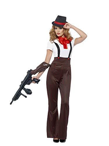Smiffys womens Glam Gangster Costume Black  Red M  US Size 1012