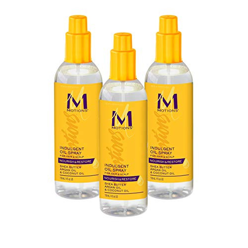 Motions Indulgent Oil Spray For Hair  Scalp Nourish  Restore With Shea Butter Argan Oil  Coconut Oil 4 Ounce 3 Pack