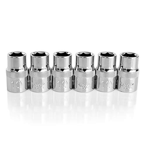 Car Guy Tools 10mm Socket Six Pack 38 Drive Shallow 6pt