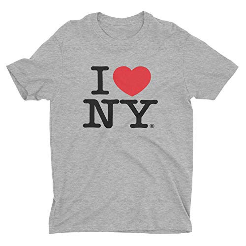 I Love NY New York Short Sleeve Screen Print Heart TShirt Gray Large I Love NY New York Short Sleeve Screen Print Heart TShirt Gray Large