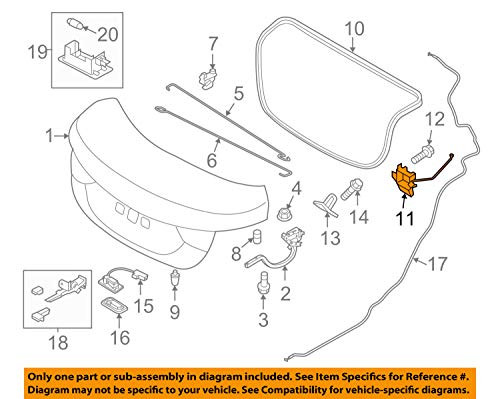 Genuine Hyundai 812303X010 Trunk Lid Latch Assembly