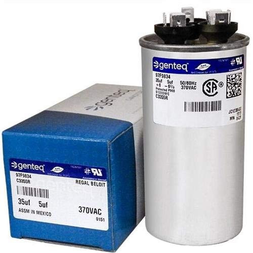 97F9834  35  5 uf MFD 370 Volt VAC  GE Round Dual Run Capacitor Upgrade