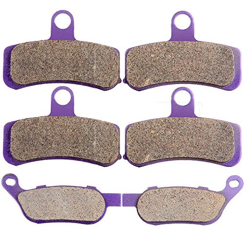 ECCPP FA457 FA458 Brake Pads Front and Rear Carbon Fiber Replacement Brake Pads Kits Fit for 20082016 HarleyDavidson Dyna Fat Bob FXDF