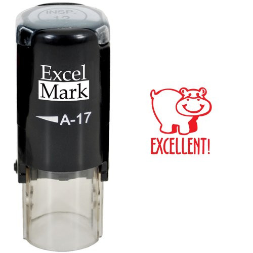 Round Teacher Stamp  Excellent  RED Ink