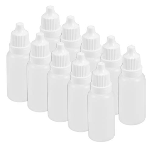 uxcell Plastic Dropper Bottle 15ml05oz Small Mouth Drop Bottles Empty Squeezable Eye Liquid Dropper Bottle 10pcs