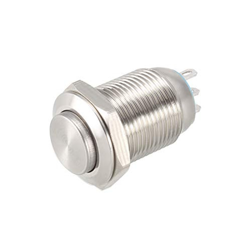 uxcell Momentary Metal Push Button Switch 12mm Mounting Dia 1NO 1NC COM DC 30V 01A 235 X 16mm