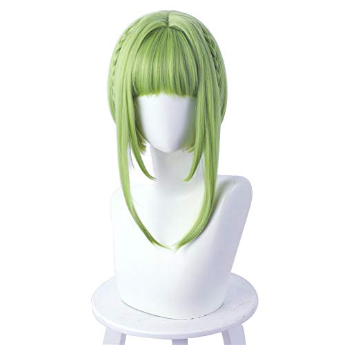 Xingwang Queen Anime Cosplay Wig Short Green Heat Resistant Synthetic Hair Party Wigs for Women Girls