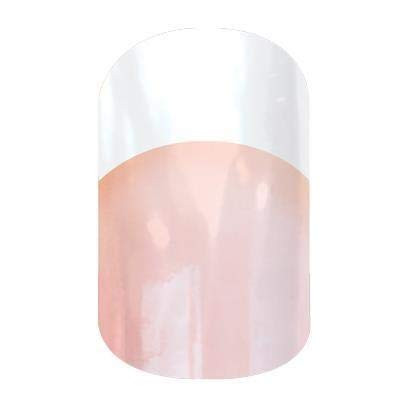 White  Pink Tint Tip Long  Half Sheet  Jamberry Nail Wraps  French Manicure