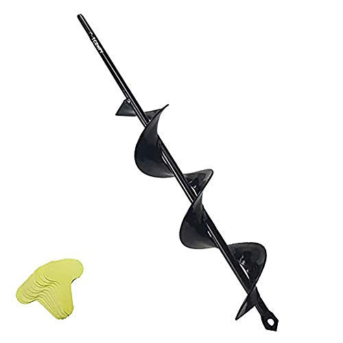 Auger Drill Bit 26x165inch Garden Plant Flower Bulb Auger Spiral Hole Drill Rapid Planter Earth Auger Bit Post or Umbrella Hole Digger for 38 Hex Drive Drill