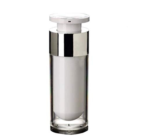 Sterile Airless Pump Bottle 1oz Cosmetic Container for Makeup Foundations and Serums Lightweight Leak Proof Shockproof Container BPA Free Extra Wide Opening for Easy Clean and Refill