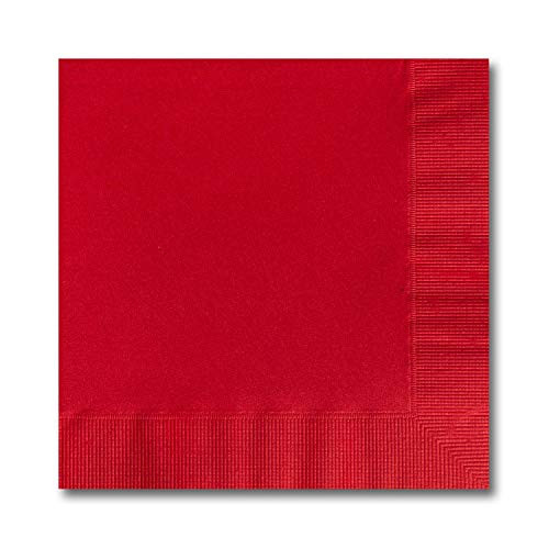 Red Beverage Napkins  100 Count 4 34 Square 3 Ply Cocktail Napkins