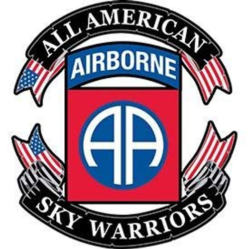 United States Army 82nd Airborne Embroidered 12 ExtraLarge Three Piece Patch United States Army 82nd Airborne Embroidered 12 ExtraLarge Three Piece Patch