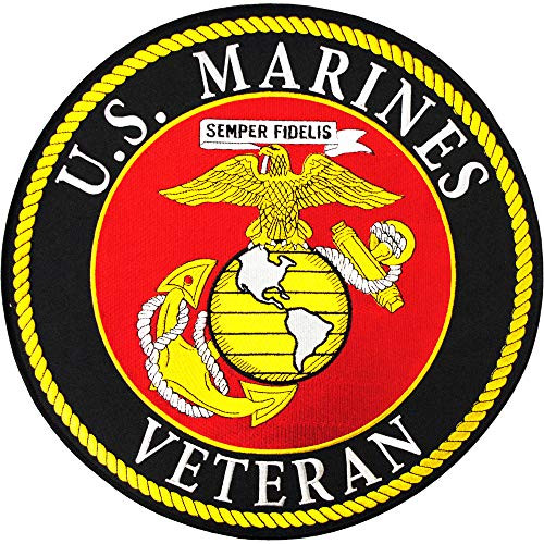 United States Marines Veteran USMC Seal Embroidered 12 ExtraLarge Patch United States Marines Veteran USMC Seal Embroidered 12 ExtraLarge Patch