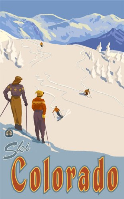 Northwest Art Mall Ski Colorado MSS Wall Art by Paul A. Lanquist, 11-Inch by 17-Inch