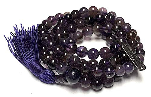 Amethyst Papa Mala Beads A Grade Prayer Karma Beads Subha Rosary Mala for Nirvana Bhakti Removing Inner Doshas For Chanting Aum Om For Awakening Chakras Kundalini through Yoga Meditation W Mala Pouch US Seller Amethyst Papa Mala Beads A Grade Prayer Karma Beads Subha Rosary Mala for Nirvana Bhakti Removing Inner Doshas For Chanting Aum Om For Awakening Chakras Kundalini through Yoga Meditation W Mala Pouch US Seller