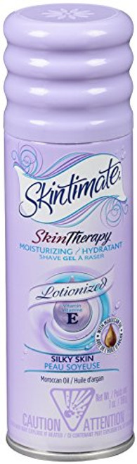 Skintimate Skin Therapy Lotionized Moisturizing Shave Gel for Women Silky Skin with Vitamin E and Moroccan Oil 7 Ounce Pack of 6