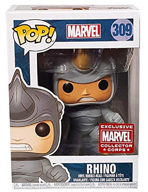 Funko Pop Marvel Collector Corps Exclusive Rhino 309 Vinyl Figure Funko Pop Marvel Collector Corps Exclusive Rhino 309 Vinyl Figure