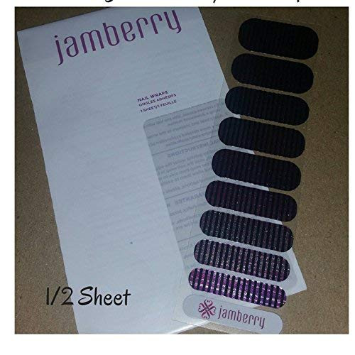 Black Light Jamberry Nail Wraps  HALF Sheet