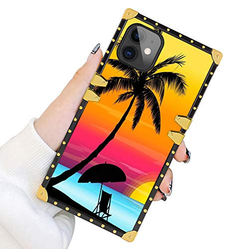Square Case for iPhone 11 2019 61 Inch Tropical Sunset Luxury Elegant Soft TPU Shockproof Protective Metal Decoration Corner Back Cover Case iPhone 11 Case Square Case for iPhone 11 2019 61 Inch Tropical Sunset Luxury Elegant Soft TPU Shockproof Protective Metal Decoration Corner Back Cover Case iPhone 11 Case