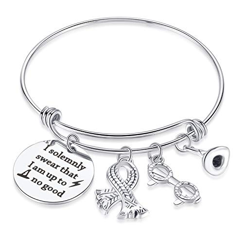 MIXJOY I Solemnly Swear I am Up to No Good Mischief Managed Bracelet for Harry Potter Fans Friend Gift