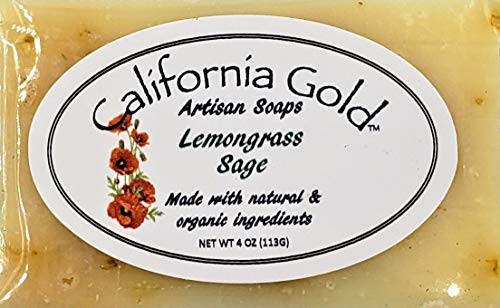 California Gold Soap Natural and Organic Lemongrass Sage Bar Soap For Men and Women 14 oz bar California Gold Soap Natural and Organic Lemongrass Sage Bar Soap For Men and Women 14 oz bar