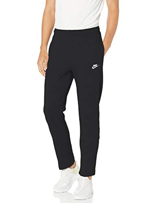 Nike Mens NSW Club Pant Open Hem BlackBlackWhite Large