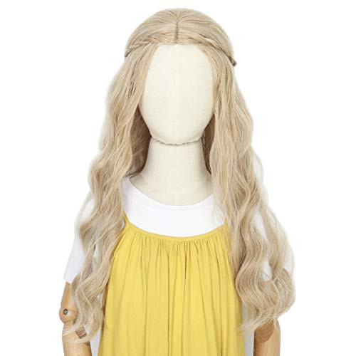Missuhair Kids Princess Costume Wig  Long Wavy Blonde Halloween Cosplay Wig