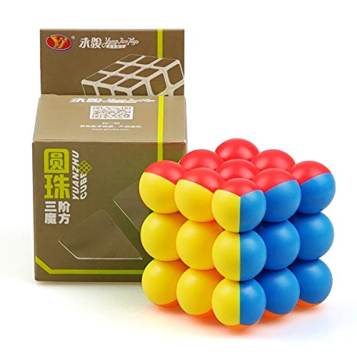 CuberSpeed YJ 3x3 Ball Cube Bead 3x3x3 Stickerless Magic Cube Puzzle