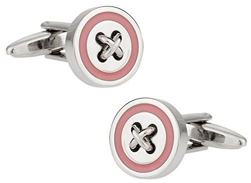 CuffDaddy Pink Button Cufflinks with Presentation Box CuffDaddy Pink Button Cufflinks with Presentation Box