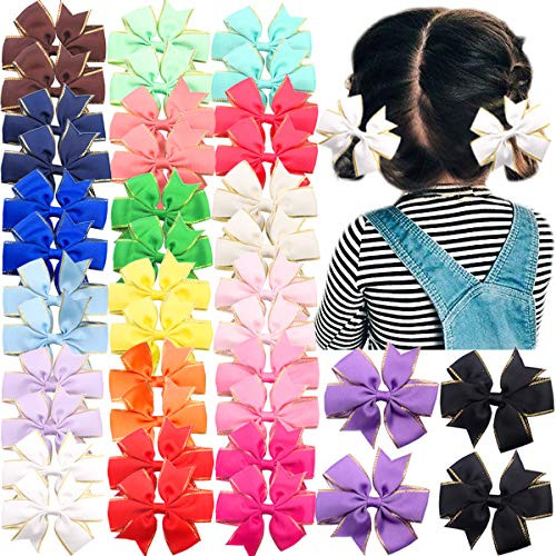 40 Pieces Baby Girl Hair Bows Clips Boutique Grosgrain Ribbon Pinwheel Bows Alligator Clips Hair Accessories for Girls Kids and Toddlers in Pairs 40 Pieces Baby Girl Hair Bows Clips Boutique Grosgrain Ribbon Pinwheel Bows Alligator Clips Hair Accessories for Girls Kids and Toddlers in Pairs
