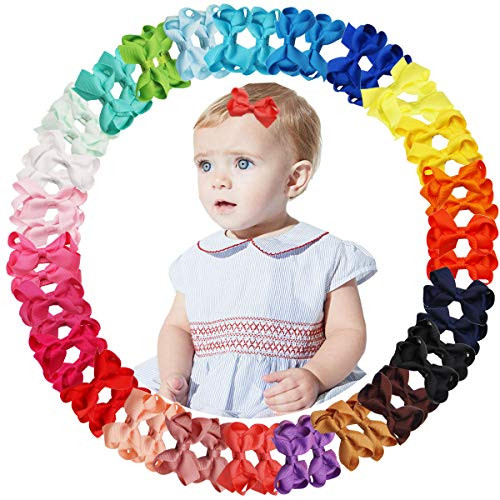50PCS 2Inch Hair Bows Clips for Baby Fine Hair Mini Grosgrain Ribbon Hair Bows Alligator Hair Clips Fully Lined for Infants Newborns Toddlers 50PCS 2Inch Hair Bows Clips for Baby Fine Hair Mini Grosgrain Ribbon Hair Bows Alligator Hair Clips Fully Lined for Infants Newborns Toddlers