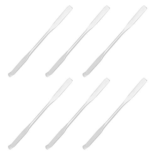 6PK Chattaway Spatulas 59  Stainless Steel Polished  Dual Ended Flat End  Bent End  Eisco Labs