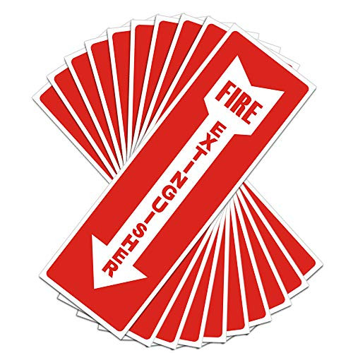 Set of 10 Fire Extinguisher Sign 4 x 12 5 Mil Vinyl  Laminated for Ultimate Protection Durability Self Adhesive Decal UV Protected  Weatherproof 10