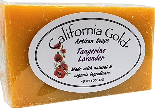 California Gold Artisan Soaps Natural and Organic Tangerine Lavender Bar Soap For Men and Women 4 oz Pack of 2 8 oz Total California Gold Artisan Soaps Natural and Organic Tangerine Lavender Bar Soap For Men and Women 4 oz Pack of 2 8 oz Total