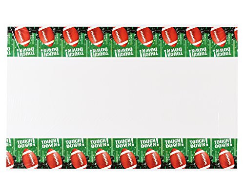 Amscan Football Frenzy Birthday Party Table Cover (3 Piece), Green/Brown, 16 x 7.5"