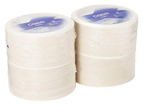 Dixie Basic 85 LightWeight Paper Plates by GP PRO GeorgiaPacific White DBP09W 500 Count 125 Plates Per Pack 4 Packs Per Case