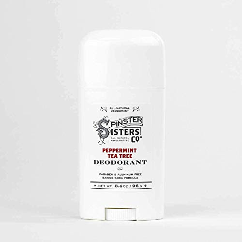 Spinster Sisters All Natural Handcrafted Deodorant Peppermint Tea Tree 2Pack